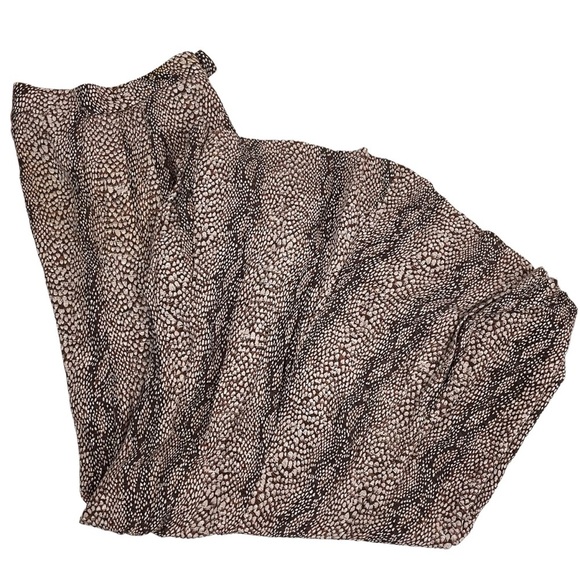Anthropologie Skirted Wide-Leg Pants Reptile Snake Print Size 6 - Picture 9 of 15